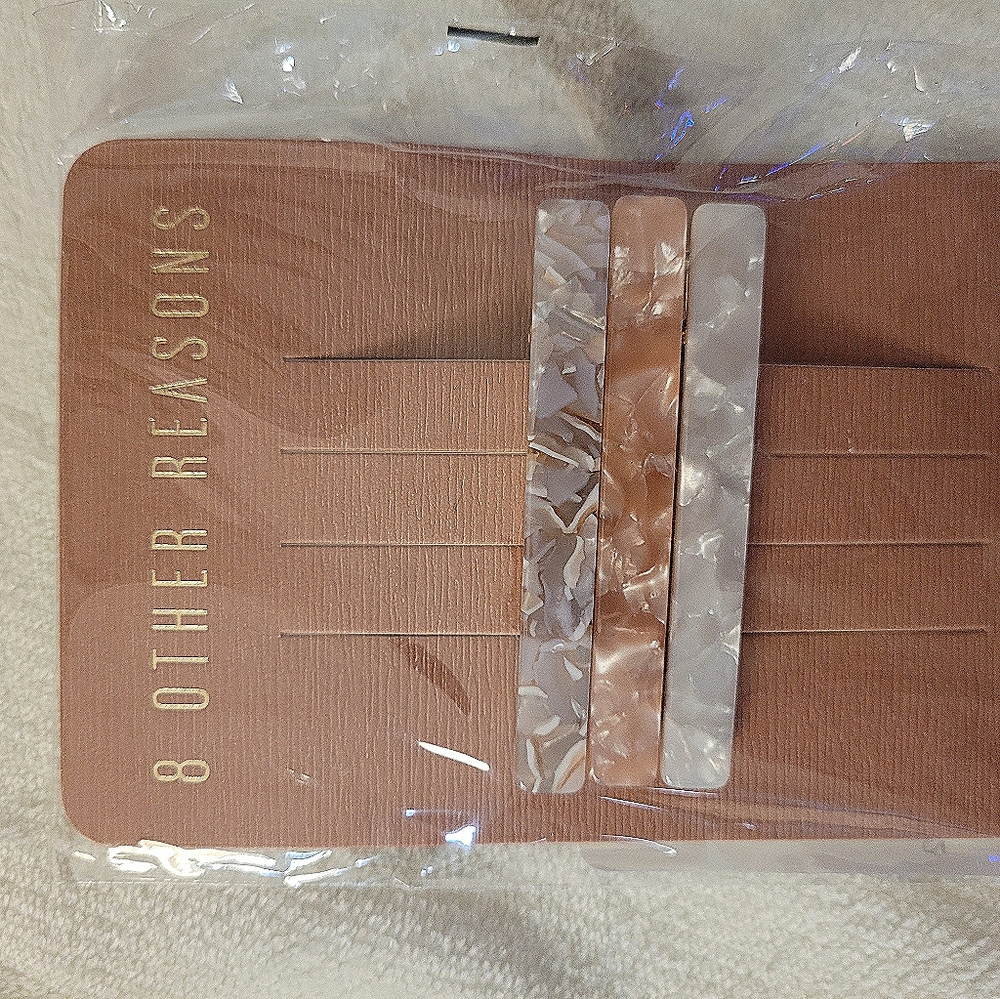 8 other reasons hair clips, nwt